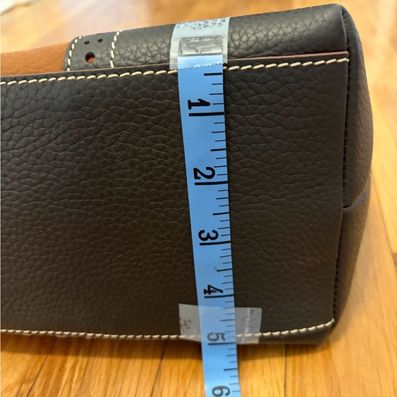 Dooney & Bourke Tan and Black Nubuck Shoulder Bag - Picture 13 of 14